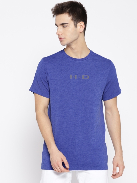 

Harley-Davidson Men Blue Solid Slim Fit Round Neck T-shirt