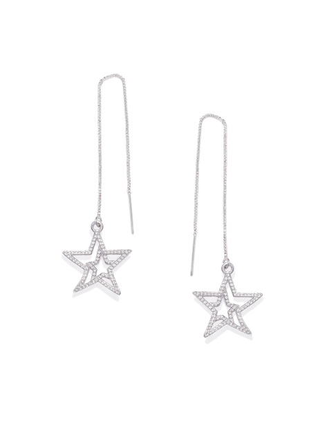 

Pipa Bella Silver-Toned Star Shaped Drop Earrings