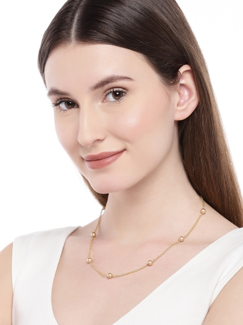 

Pipa Bella Gold-Plated Brass Necklace with Gold Swarovski Pearls