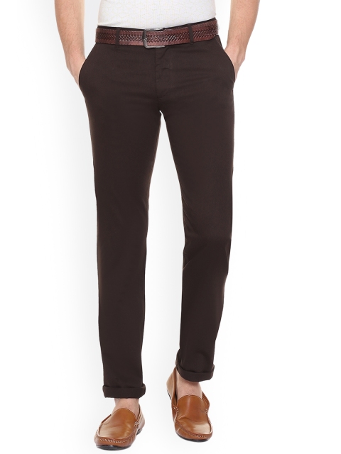 

Van Heusen Sport Men Brown Slim Fit Solid Regular Trousers