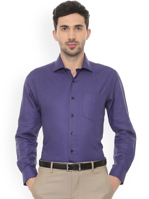 

Van Heusen Men Blue Regular Fit Self Design Formal Shirt