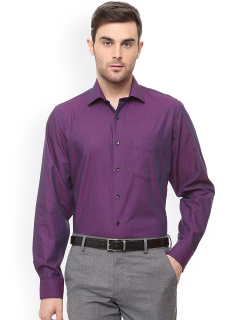 

Van Heusen Men Purple Regular Fit Self Design Formal Shirt