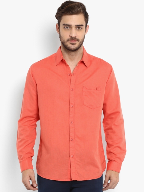 

Mufti Men Orange Slim Fit Solid Casual Shirt