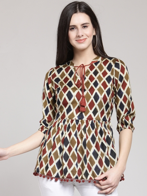 

plusS Women Multicoloured Printed Top, Multi
