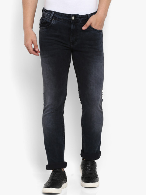

Mufti Men Black Regular Fit Mid-Rise Clean Look Stretchable Jeans