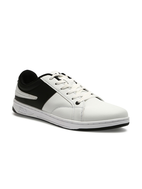 

FILA Men White & Black Colourblocked Sneakers