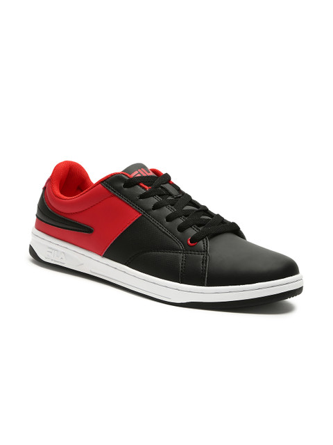 

FILA Men Black & Red NAYBET LOW Colourblocked Sneakers