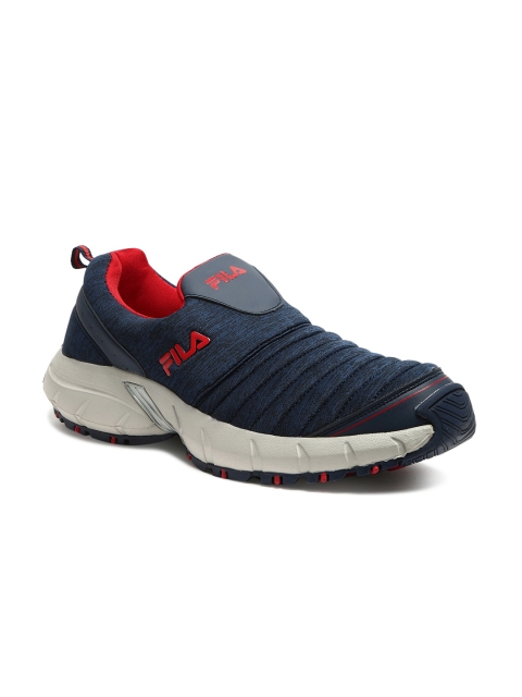 

FILA Men Navy Blue SMASH VIII Textured Slip-On Sneakers