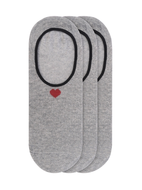 

JUMP USA Women Pack of 3 Grey Solid Shoe Liners