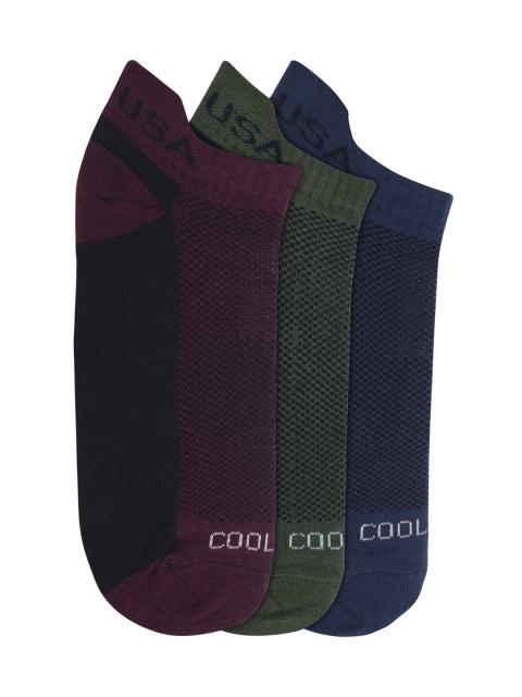 

JUMP USA Women Pack of 3 Patterned Ankle-Length Socks, Multi