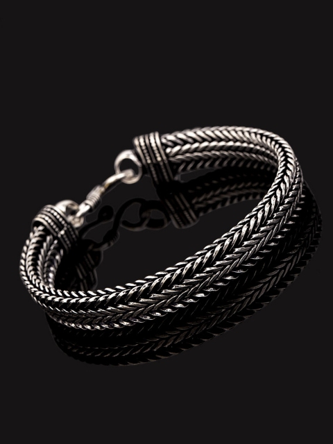 

Dare by Voylla Brass Silver-Plated Handcrafted Link Bracelet