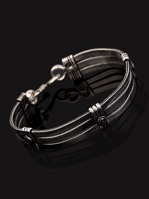 

Dare by Voylla Brass Silver-Plated Handcrafted Link Bracelet