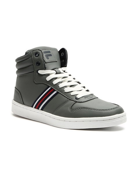 

FILA Men Grey GERARDO Striped Mid-Top Sneakers