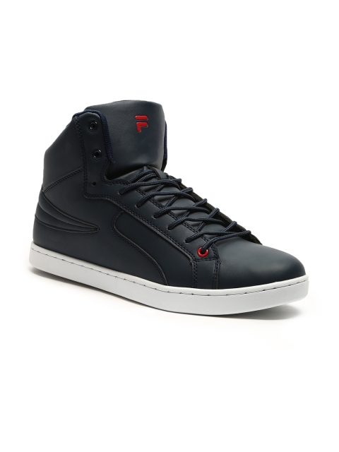

FILA Men Blue SARGIS Solid Mid-Top Sneakers