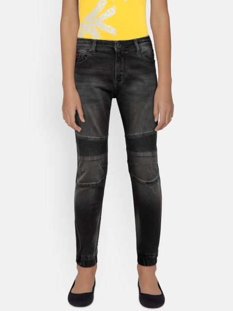

Lee Cooper Boys Black Mid-Rise Clean Look Jogger Jeans