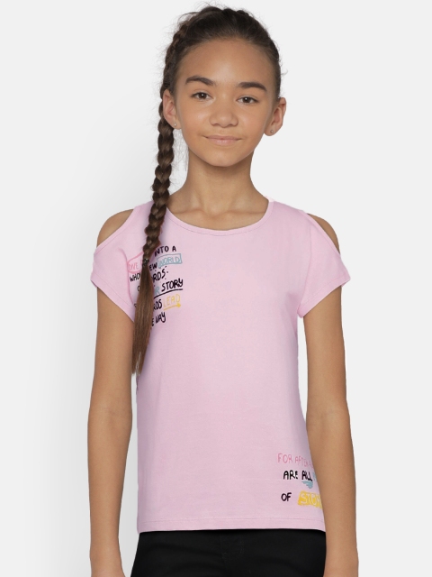 

Lee Cooper Girls Pink Printed Pure Cotton Top