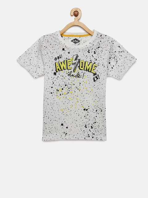 

Lee Cooper Boys White Printed Round Neck T-shirt