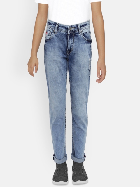 

Lee Cooper Boys Navy Blue Slim Fit Mid-Rise Low Distress Stretchable Jeans