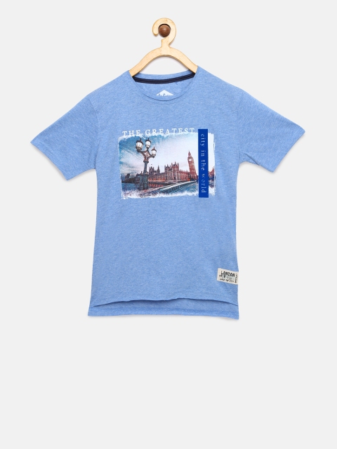 

Lee Cooper Boys Blue Printed Round Neck T-shirt