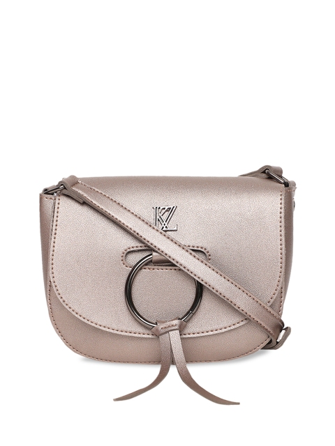 

Kazo Gunmetal-Toned Solid Sling Bag, Metallic