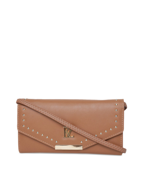 

Kazo Women Tan Brown Solid Leather Two Fold Wallet