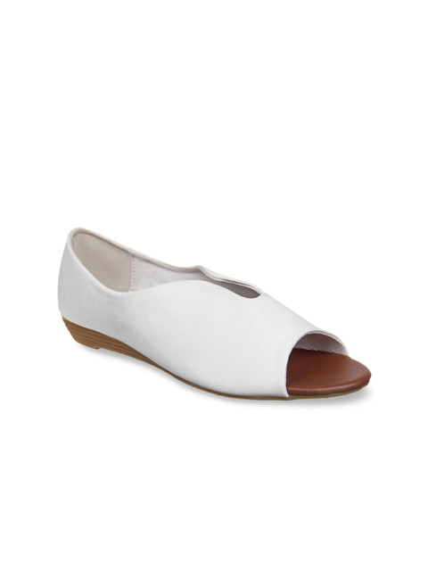 

Flat n Heels Women White Solid Peep Toes