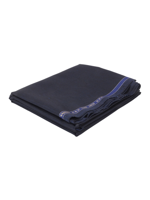 

Raymond Men Navy Blue Solid Trouser Clothing Fabric
