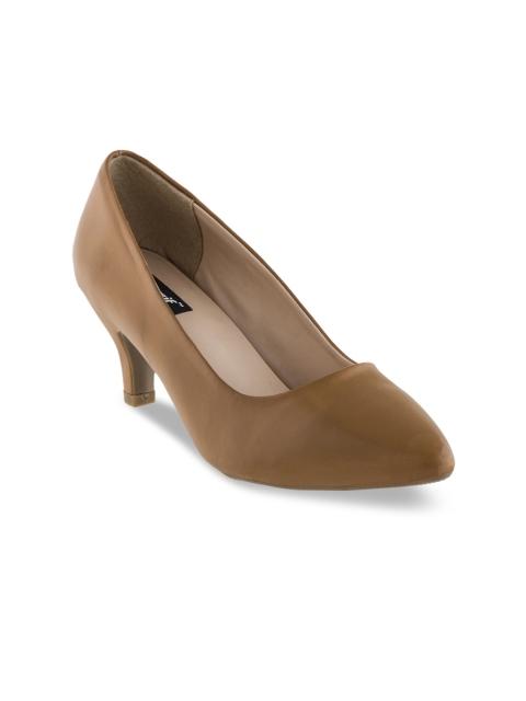 

Sherrif Shoes Women Tan Brown Solid Pumps
