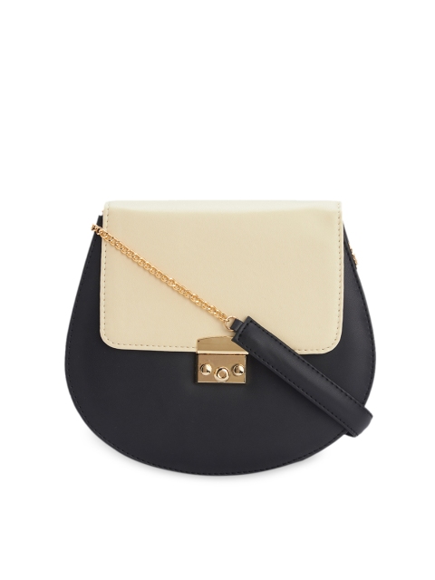 

Bagstopia Black Colourblocked Sling Bag