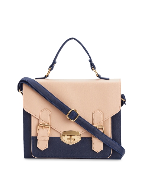 

Bagstopia Blue Colourblocked Satchel