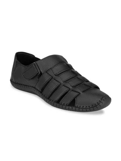 

El Paso Men Black Genuine Leather Sandals