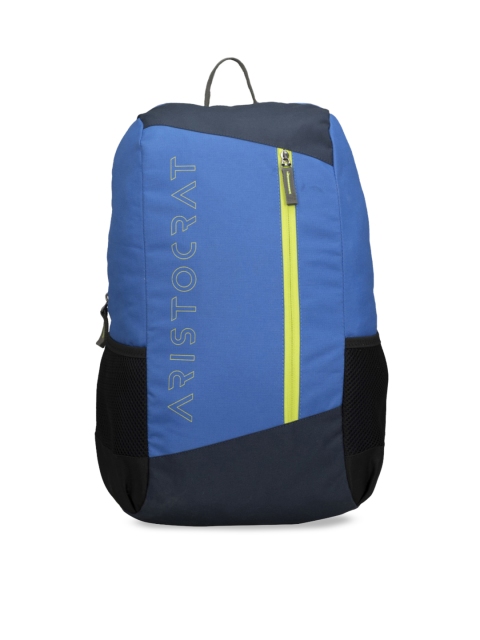 

Aristocrat Unisex Blue & Black Solid Backpack