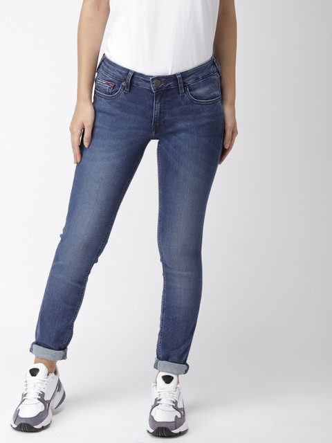 

Tommy Hilfiger Women Blue Skinny Fit Low-Rise Clean Look Stretchable Jeans