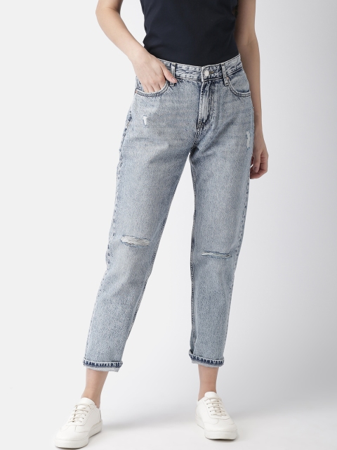 

Tommy Hilfiger Women Blue Slim Fit High-Rise Clean Look Cropped Jeans