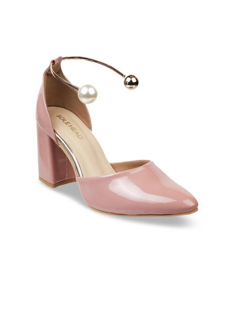 

SOLE HEAD Women Pink Solid Pumps