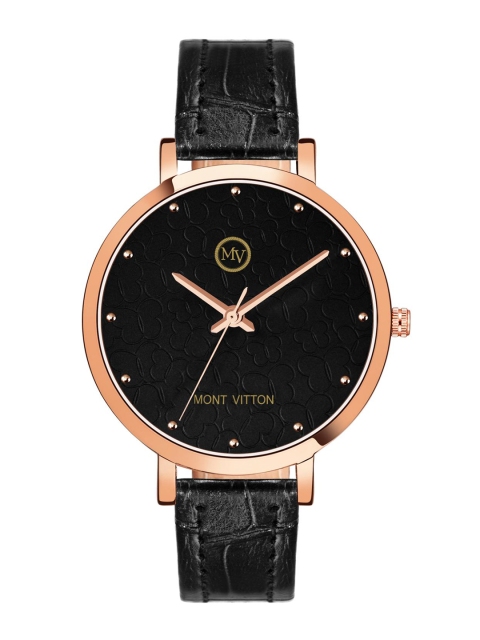 

MONTVITTON Women Black Analogue Watch MV11018