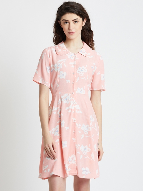 

COVER STORY Women Pink Printed Shirt Dress