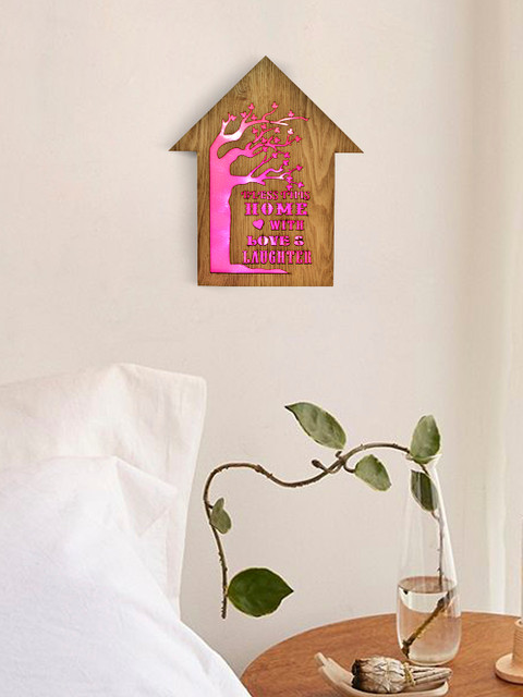 

Archies Brown & Pink Wooden Wall Art