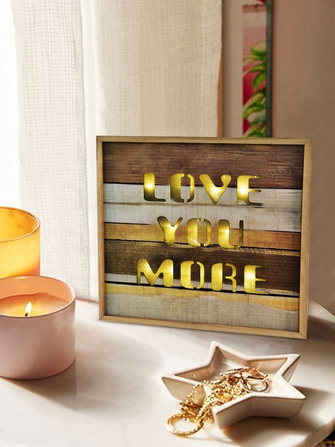 

Archies Love Gifts Brown & Gold-Toned Wooden Wall Art