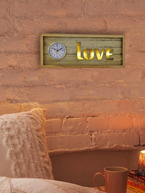 

Archies Love Gifts Brown Wooden Wall Clock