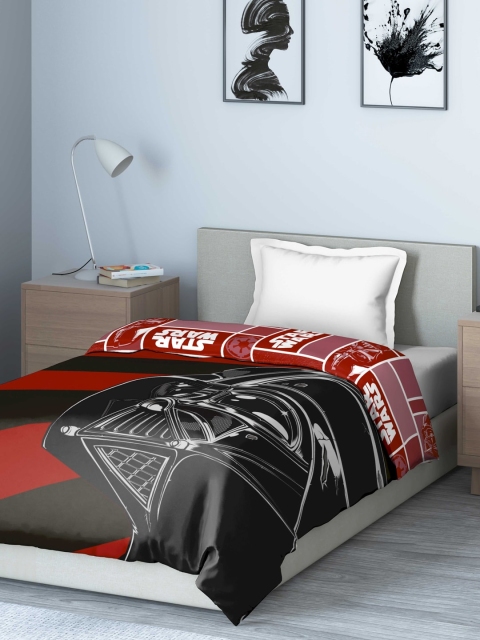 

DDecor Kids Red & Black Star Wars Printed AC Room 150 GSM Single Bed Comforter