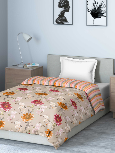 

DDecor Unisex Beige Floral AC Room 150 GSM Single Bed Dohar