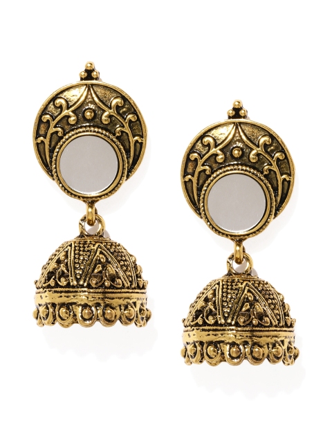 

Blisscovered Gold-Toned Dome Shaped Drop Earrings