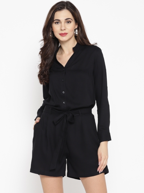 

MABISH by Sonal Jain Black Solid Playsuit