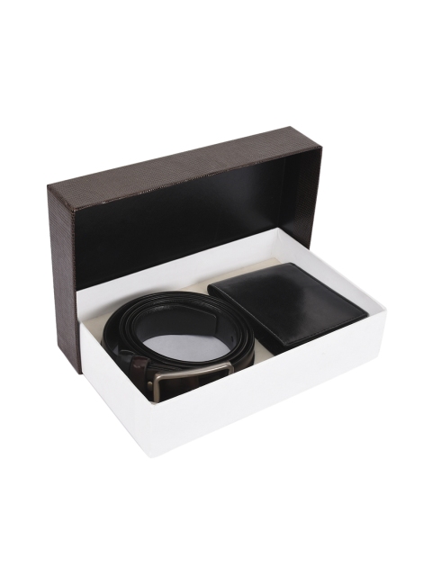 

BuckleUp Men Black & Brown Leather Accessory Gift Set