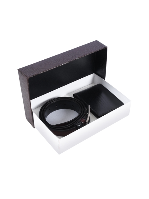 

BuckleUp Men Black & Brown Leather Accessory Gift Set
