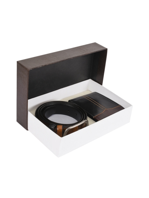 

BuckleUp Men Black & Black Leather Accessory Gift Set