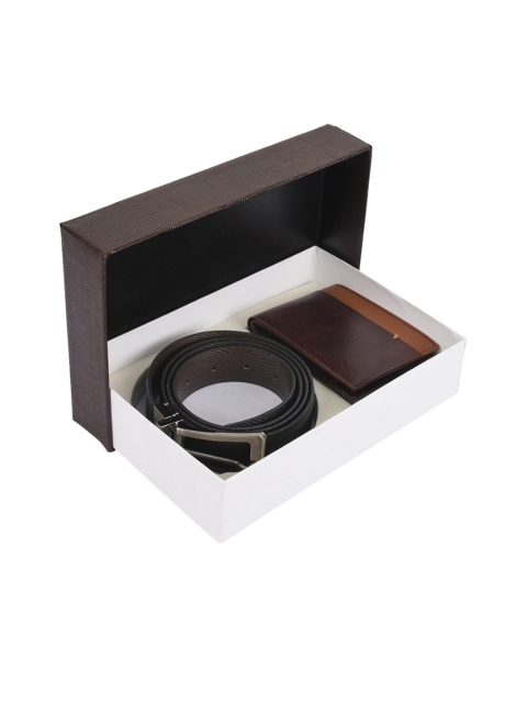 

BuckleUp Men Brown & Black Accessory Gift Set