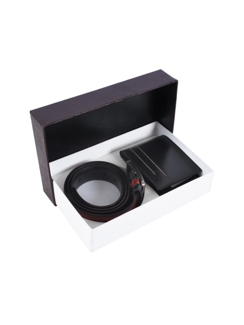 

BuckleUp Men Black & Brown Leather Accessory Gift Set