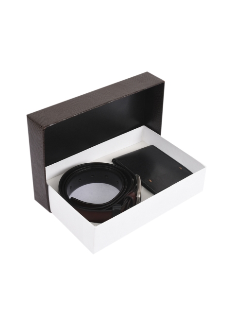 

BuckleUp Men Brown & Black Leather Accessory Gift Set